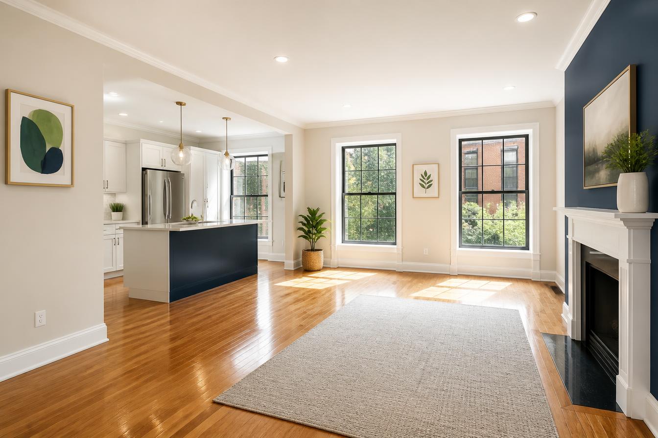 Freshly cleaned apartment interior ready for new tenants